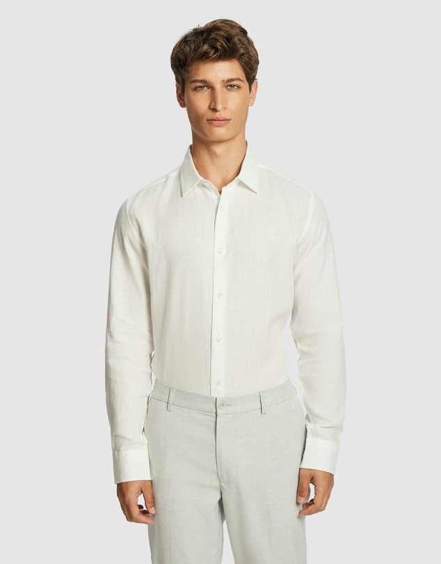yd. - Malta Smart Slim Linen Shirt