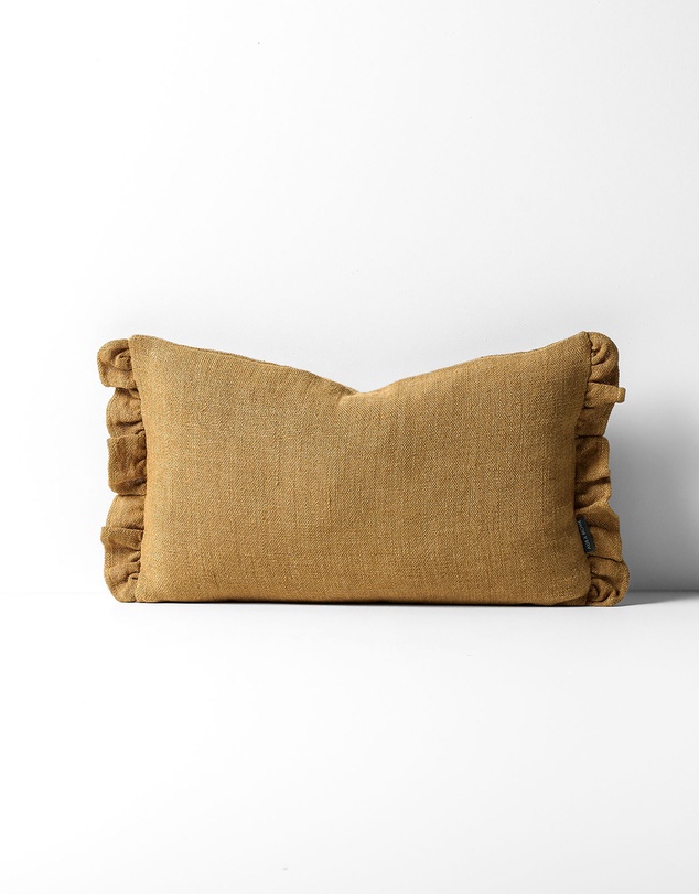 Aura Home - Ruffle Linen Cushion