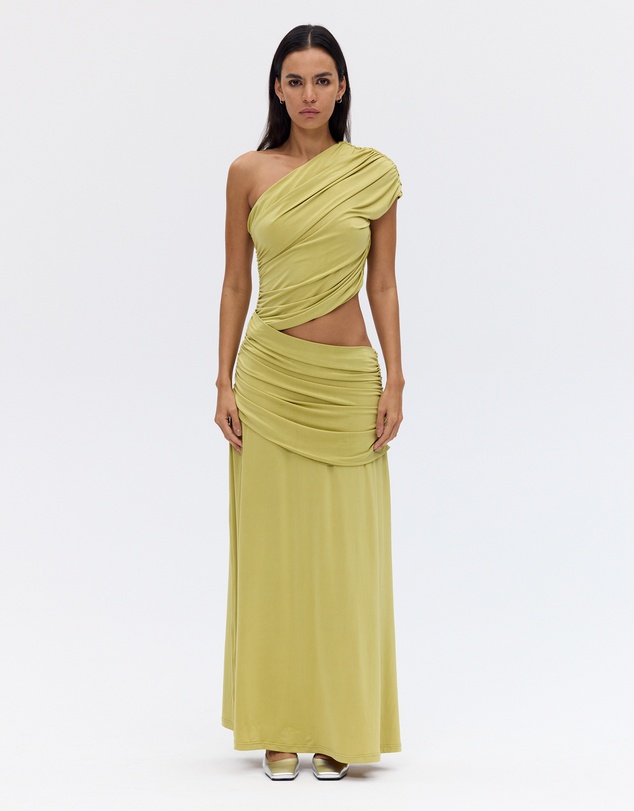 Third Form - Crave Rouched Floor Length Dress