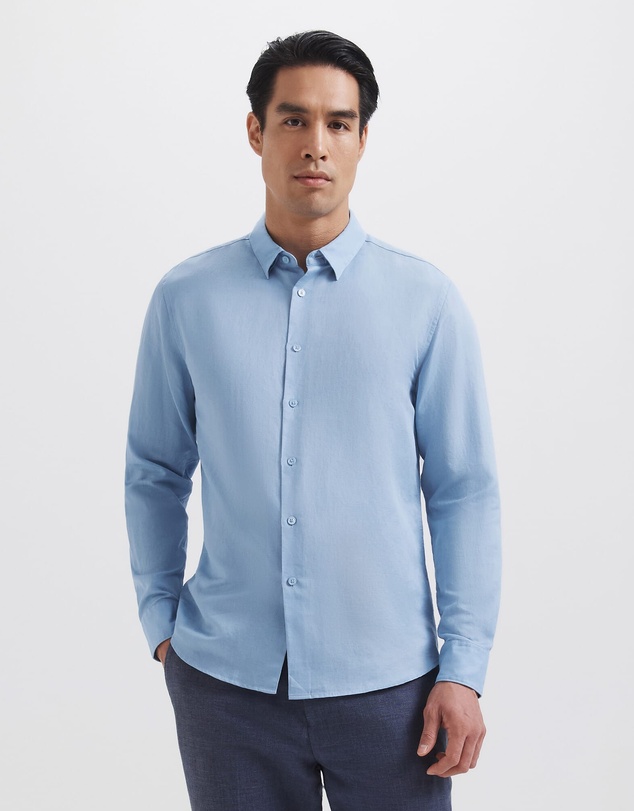 SABA - Reeves Long Sleeve Classic Linen Cotton Shirt