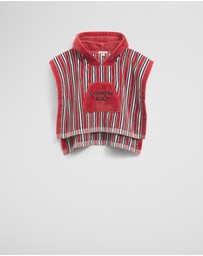 Country Road - Cotton Stripe Logo Poncho