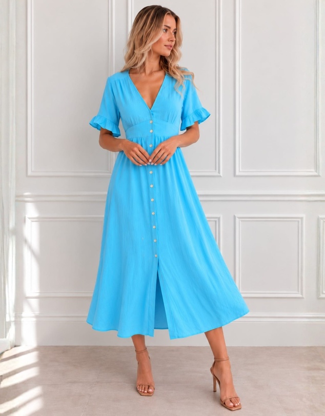 Esther & Co - Korbela Dress - Sky Blue