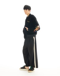 THE TALES - Tokyo Dragon Embroidered Velvet Bomber Jacket