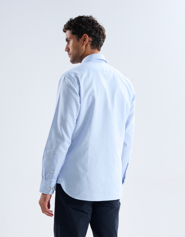 3 Wise Men - 3 Wise Men Trooper Blue Linen Shirt