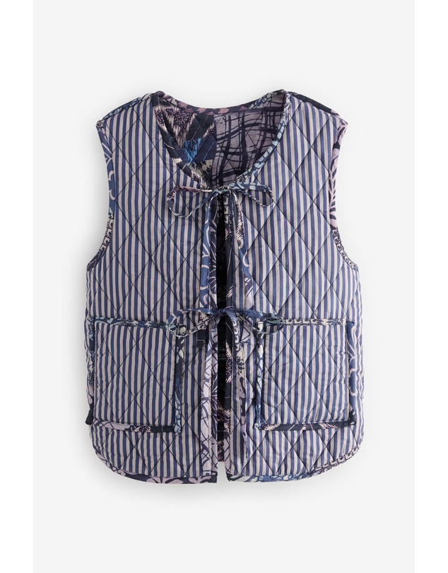 NEXT - Padded Reversible Tie Front Gilet