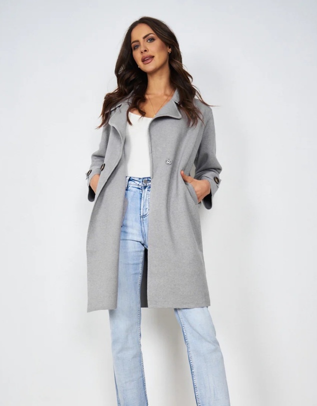 Esther & Co - Fireplace Coat - Grey