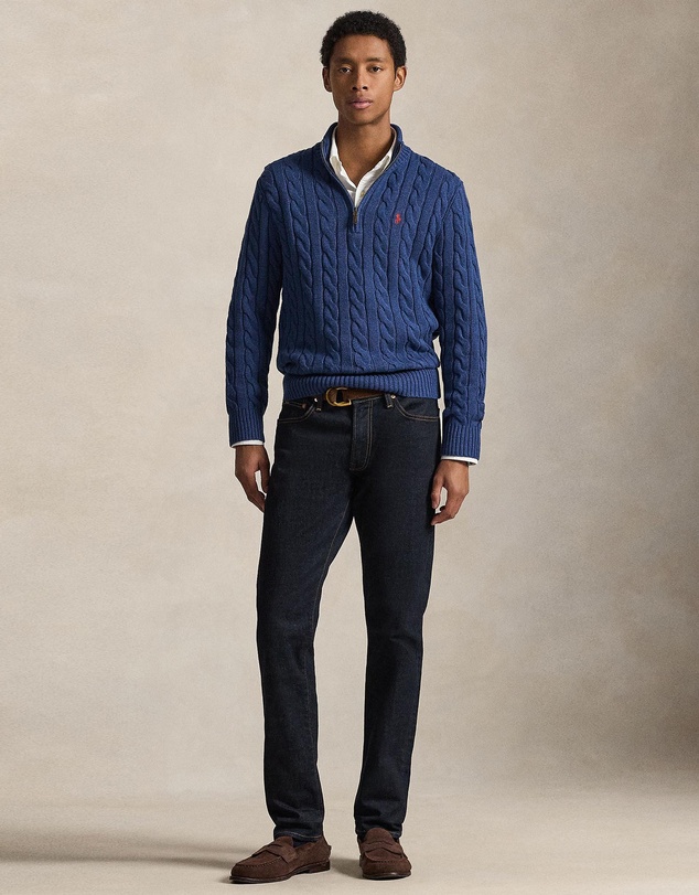 Polo Ralph Lauren - Cable-Knit Cotton Quarter-Zip Sweater