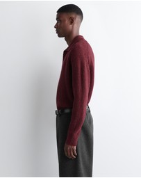 COS - Donegal-Effect Wool Polo Jumper