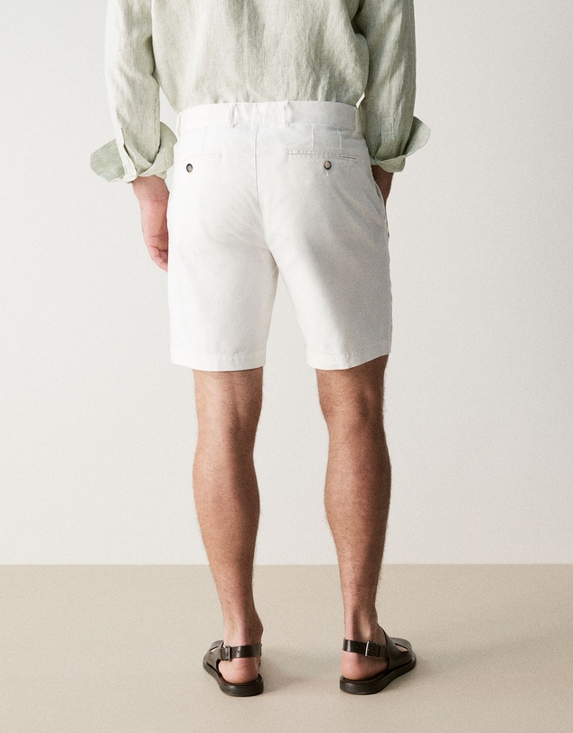 Trenery - Lightweight Twill Short in White