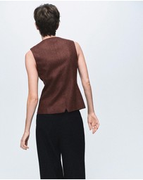 M.N.G - Wool-Blend Gilet With Buttons