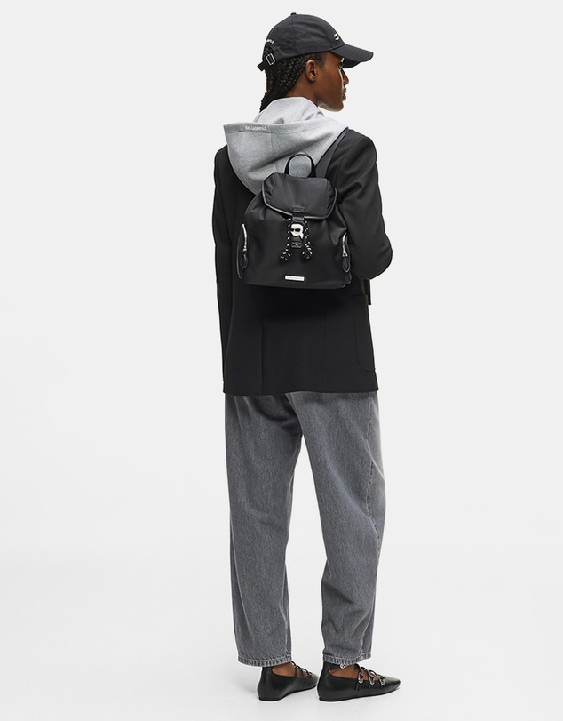 Karl Lagerfeld - Ikon Nylon Small Flap Backpack