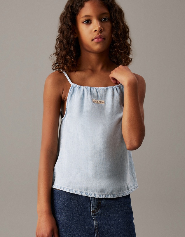 Calvin Klein Jeans - Girls Loose Denim Strap Top