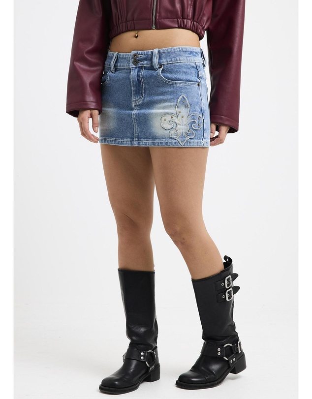 Neon Hart - Republic Denim Mini Skirt
