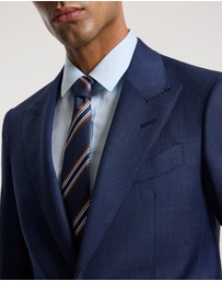 Calibre - Micro Check Wool Suit Jacket Royal Blue