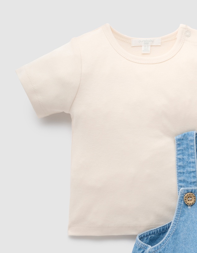 Purebaby - Bunny Garden Overall Set-Kids-Babies