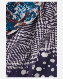 Ozwear Connection Uggs - Ugg 100% Australian Merino Wool Scarf Purplish Blue and Check