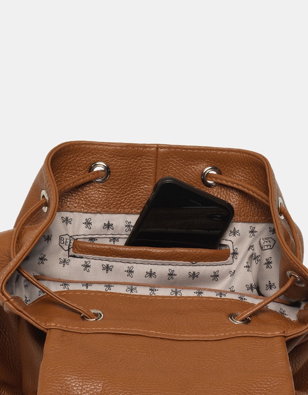 BEE - Beezy Tan Leather Backpack