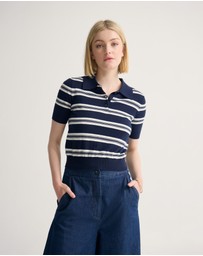 Oxford - Camille Knitted Polo Striped