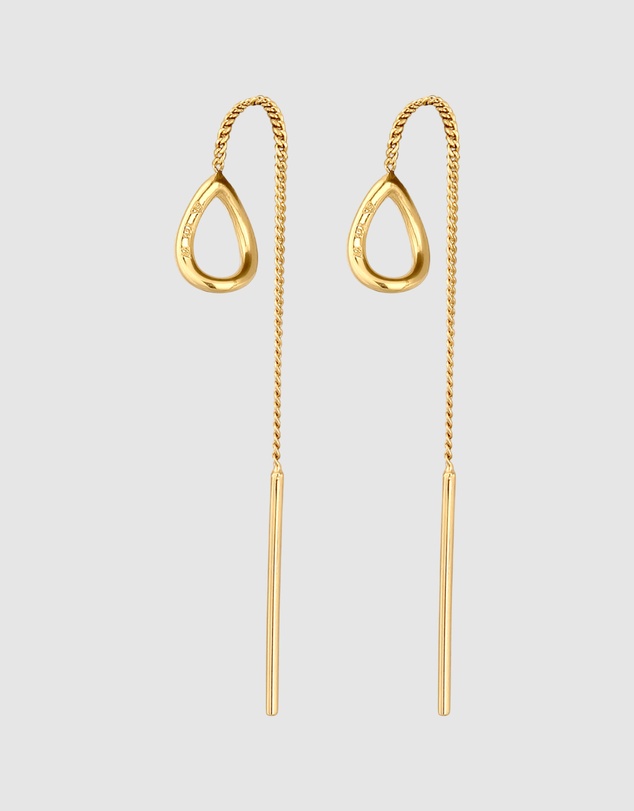 Elli Jewelry - Geometric Drop Earrings in Gold-Plated 925 Silver