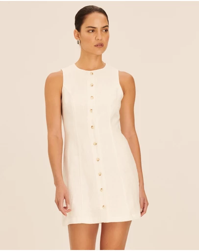 AERE - Linen Button Down Mini Dress