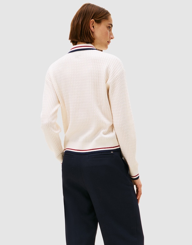 Tommy Hilfiger - Cable Knit Relaxed Polo Jumper