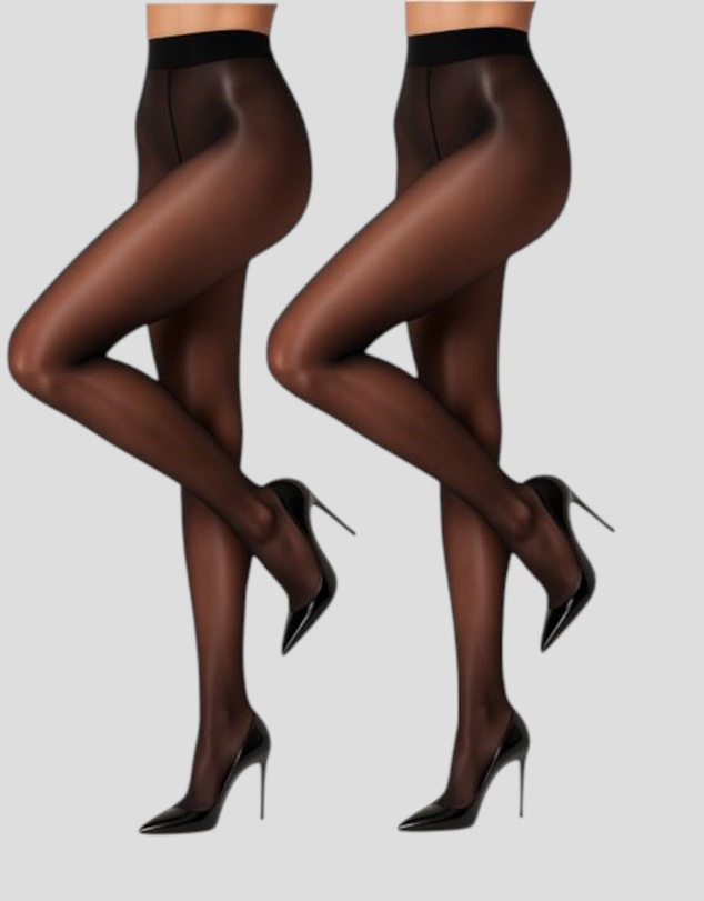 High Heel Jungle - 15 Denier Glazed Finish Tights- Luminous 2pack