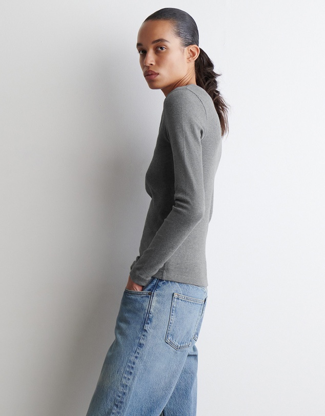 COS - Long-Sleeved Henley Top