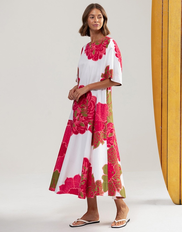 Binny - Hibiscus Midi Dress