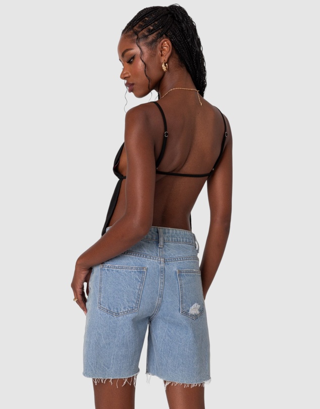 EDIKTED - Rylee Tie Front Open Back Top