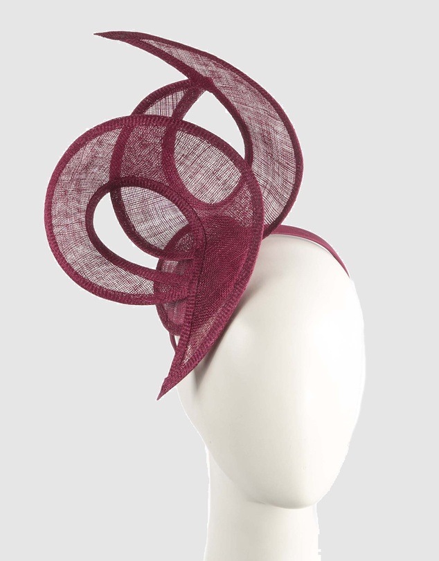 Max Alexander - Wine Sinamay Racing Fascinator