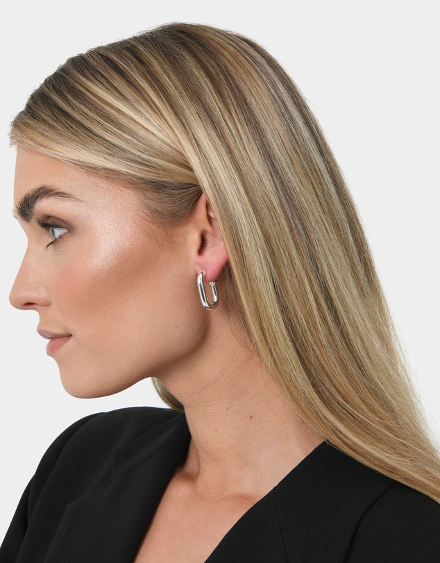 Forcast - Hazel 16k Sterling Silver Plated 2 Way Earrings