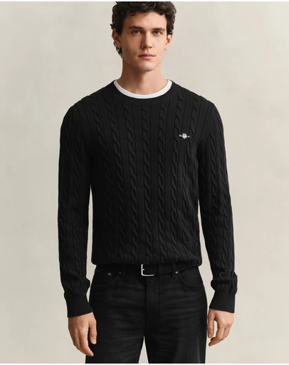 Gant - Cotton Cable Crew Neck Knit