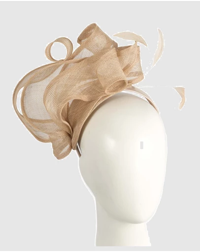 Max Alexander - Sinamay Nude Racing Fascinator