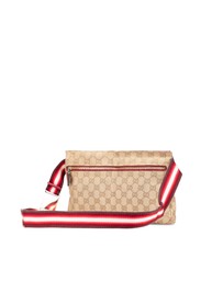 Pre-Loved by Azura Reborn - Pre-Loved GG Canvas Web Double Pocket Belt Bag