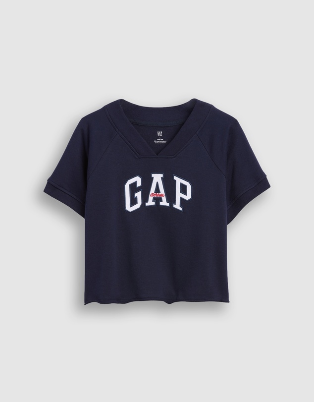 GAP - LE SS Logo V Neck T-Shirt - Teens
