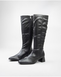 RAID - Ishbel low block heeled knee boots in black