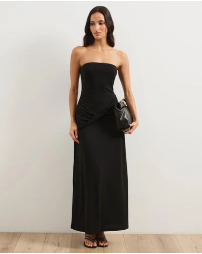 Atmos&Here - Clara Strapless Maxi Dress With Twist Detail
