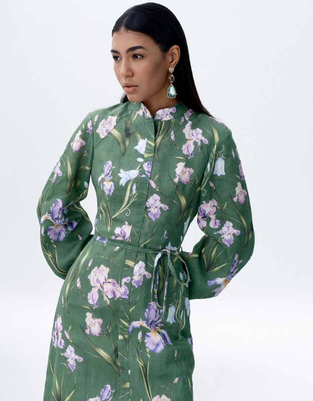 JUSTIN TONG - Eira Linen Midi Dress