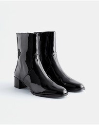 & Other Stories - Heeled Glossed-Leather Ankle Boots