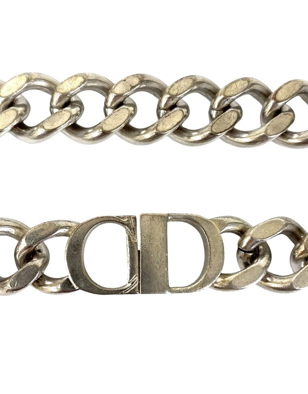 Pre-Loved by Azura Reborn - Pre-Loved Silver Plated CD Logo Chain Link Necklace