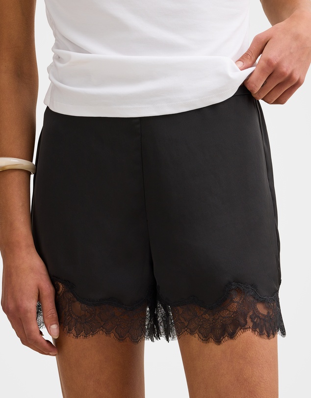 Forever New - Jessica Lace Trim Satin Shorts