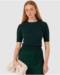 SACHA DRAKE - Short Sleeve Grove Knit Top