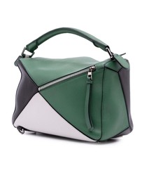 Pre-Loved by Azura Reborn - Pre-Loved Medium Tricolor Calfskin Puzzle Satchel