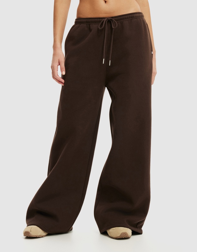 Cotton On Body Active - Plush Tie Waist Wide Leg Sweatpants