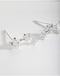 Lovisa - Sterling Silver Cubic Zirconia Star Crawler Earrings