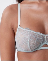 Bras N Things - Night Games Soft Surrender Unlined Delight & String Set - Light Green