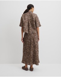 Country Road - Print Boxy Fit Linen Shirt