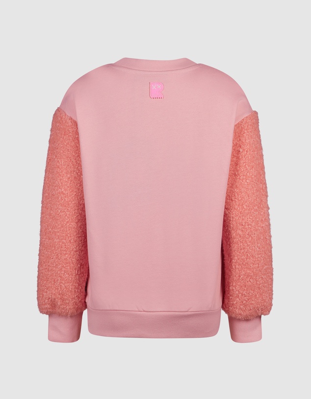 Rock Your Kid - Hunny Bunny Fuzzy Sweatshirt in Peach