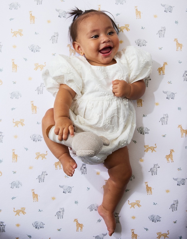 Living Textiles - 2 Pack Organic Cot Fitted Sheet - Roam & Roar