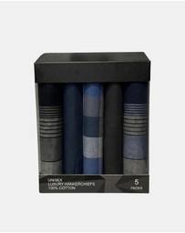 Henry Bucks - HENRY BUCKS Luxury Cotton Handkerchiefs 5 Pack MULTI